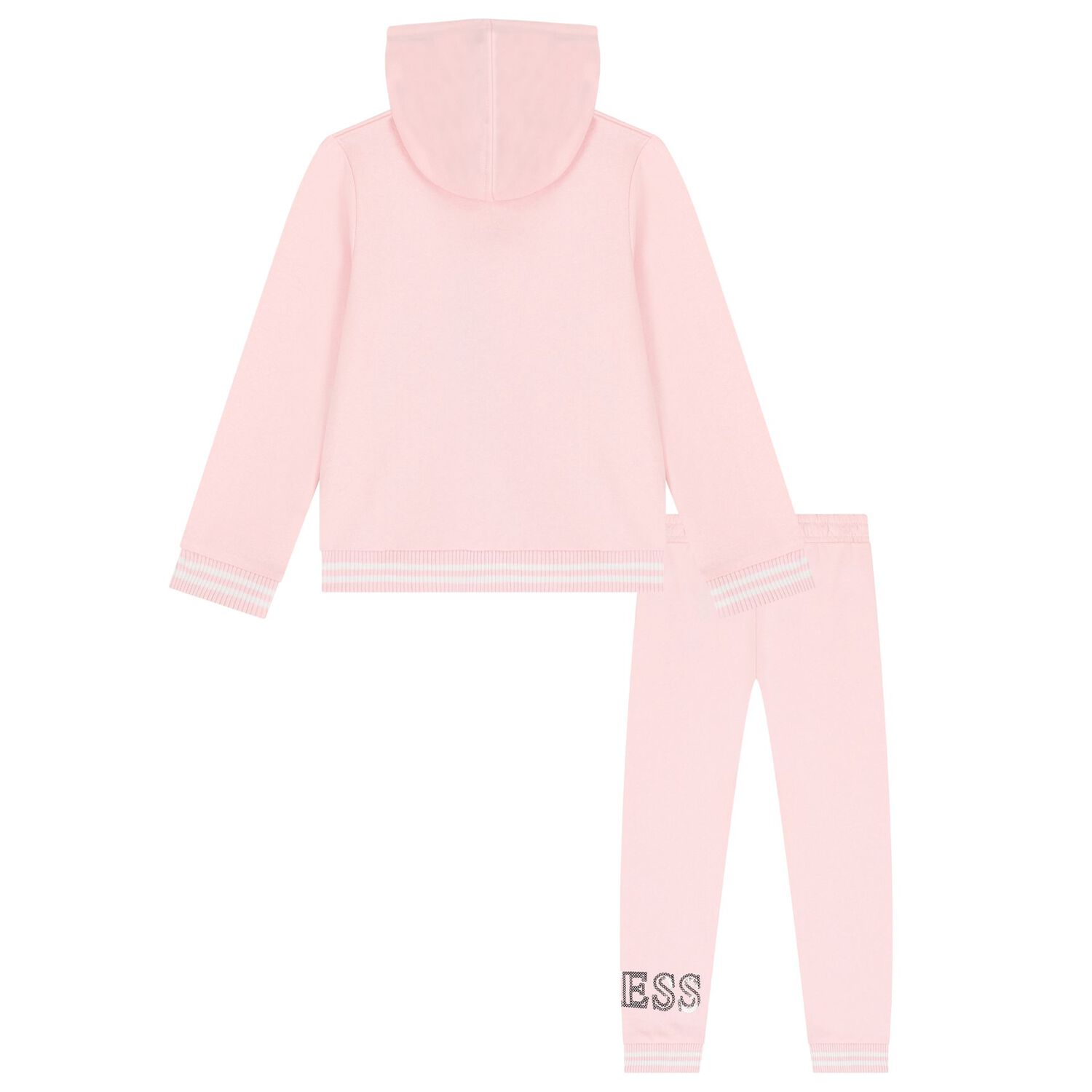 Girls Pink Logo Sequin Tracksuit, 1, hi-res image number null