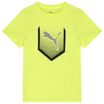 Boys Neon Yellow Logo T-Shirt