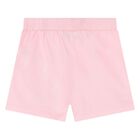 Younger Girls Pink Teddy Bear Logo Shorts Set, 4, hi-res