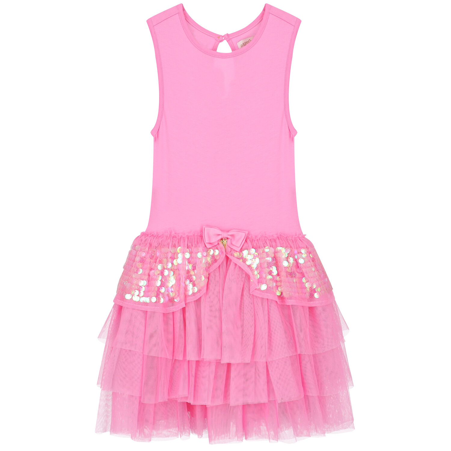 Girls Pink Tulle & Sequin Dress, 1, hi-res image number null