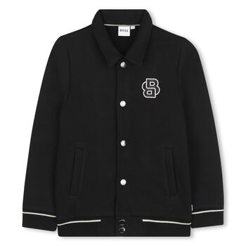 Boys Black Logo Jacket