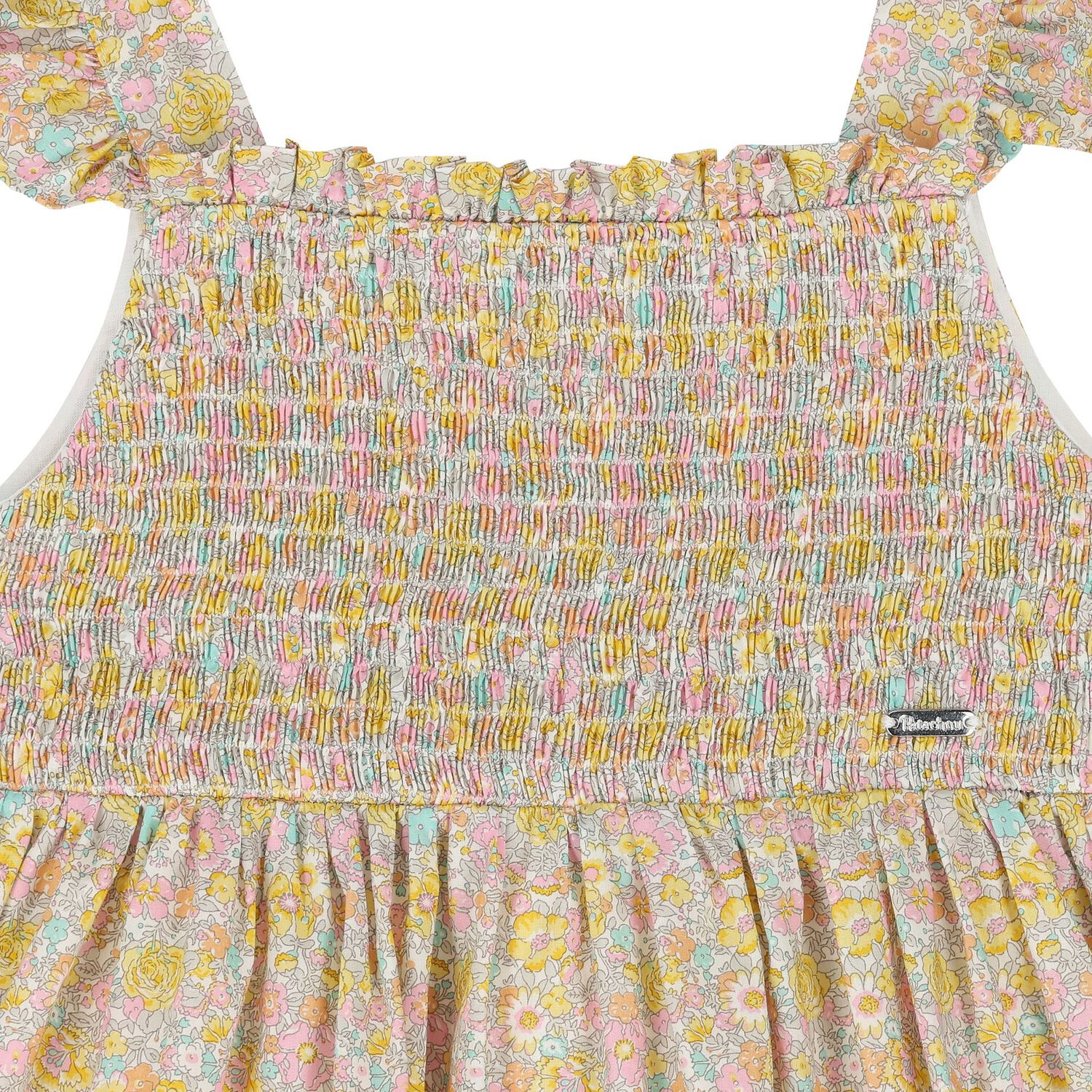 Girls Pink & Yellow Liberty Dress, 1, hi-res