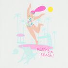 Girls White Dancing Lady T-Shirt, 1, hi-res