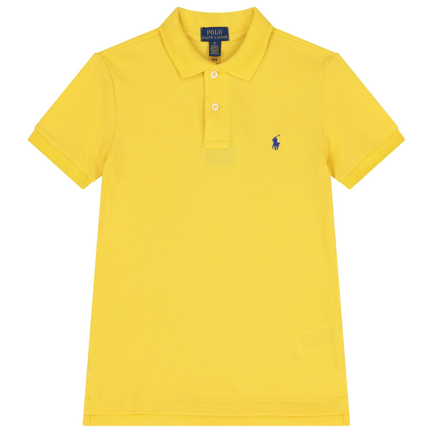 Boys Yellow Logo Polo Shirt, 1, hi-res