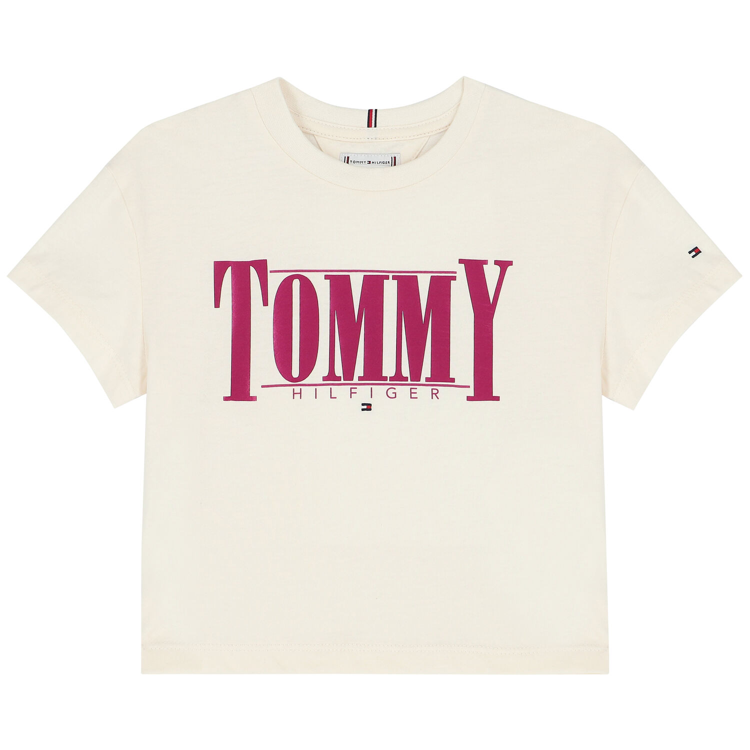 Girls Ivory Logo T-Shirt, 1, hi-res