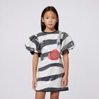 Girls Black & Ivory Zebra Sequin Dress, 1, hi-res