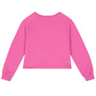 Girls Pink Teddy Logo Sweatshirt, 1, hi-res