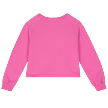 Girls Pink Teddy Logo Sweatshirt