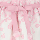 Girls White & Pink Petal Bow Dress, 1, hi-res