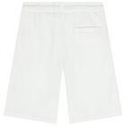 Boys Navy Blue Logo Shorts, 1, hi-res