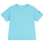 Baby Boys Turquoise & White Dungaree Set, 1, hi-res