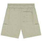 Boys White & Green Surfboard Shorts Set, 1, hi-res