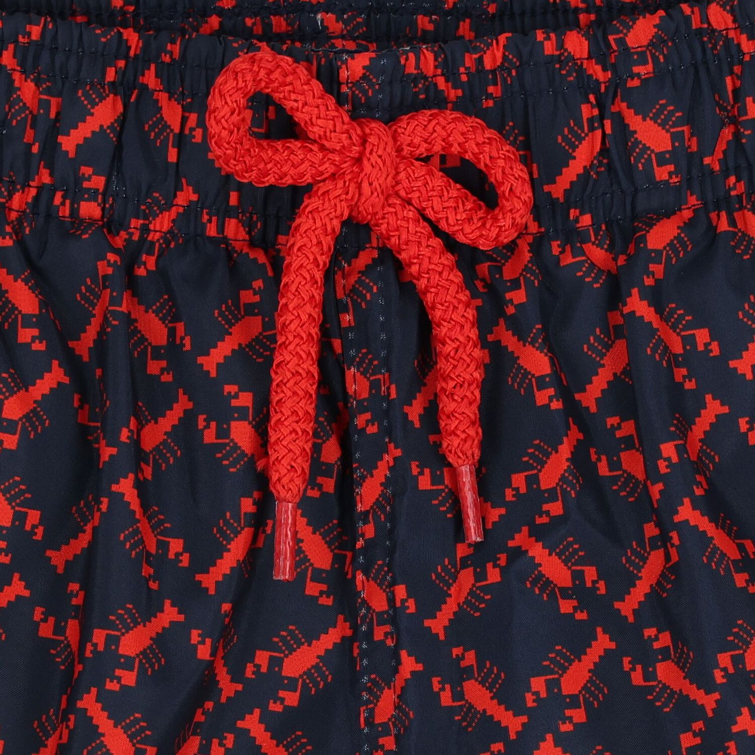 Boys Navy Blue & Red Logo Lobster Swim Shorts, 1, hi-res