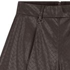 Girls Brown Faux Leather Shorts, 1, hi-res
