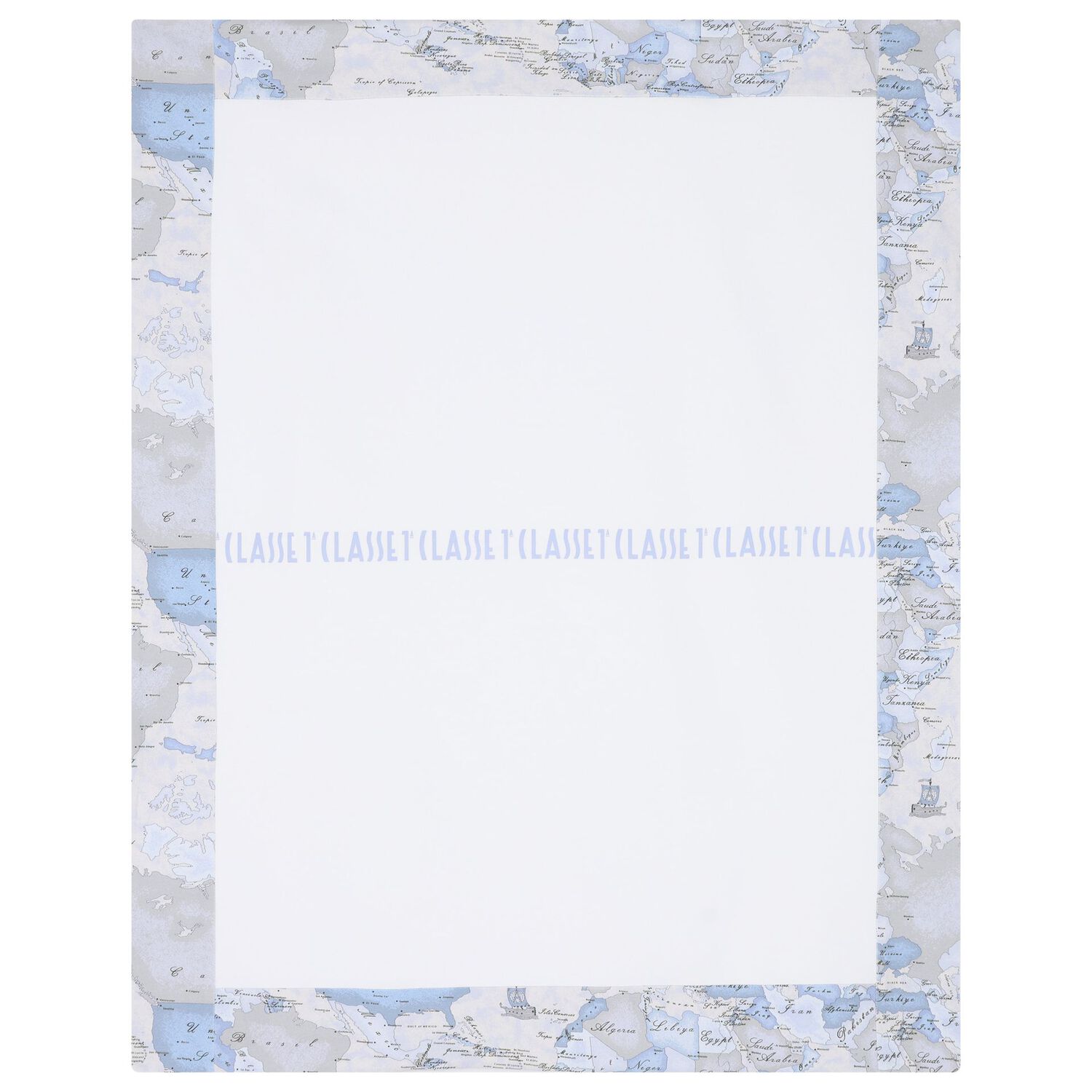 Baby Boys White & Blue Geo Map Babygrow Gift Set, 2, hi-res