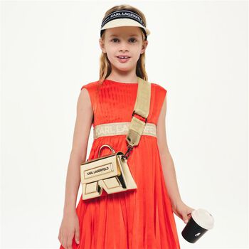Girls Gold Logo Handbag