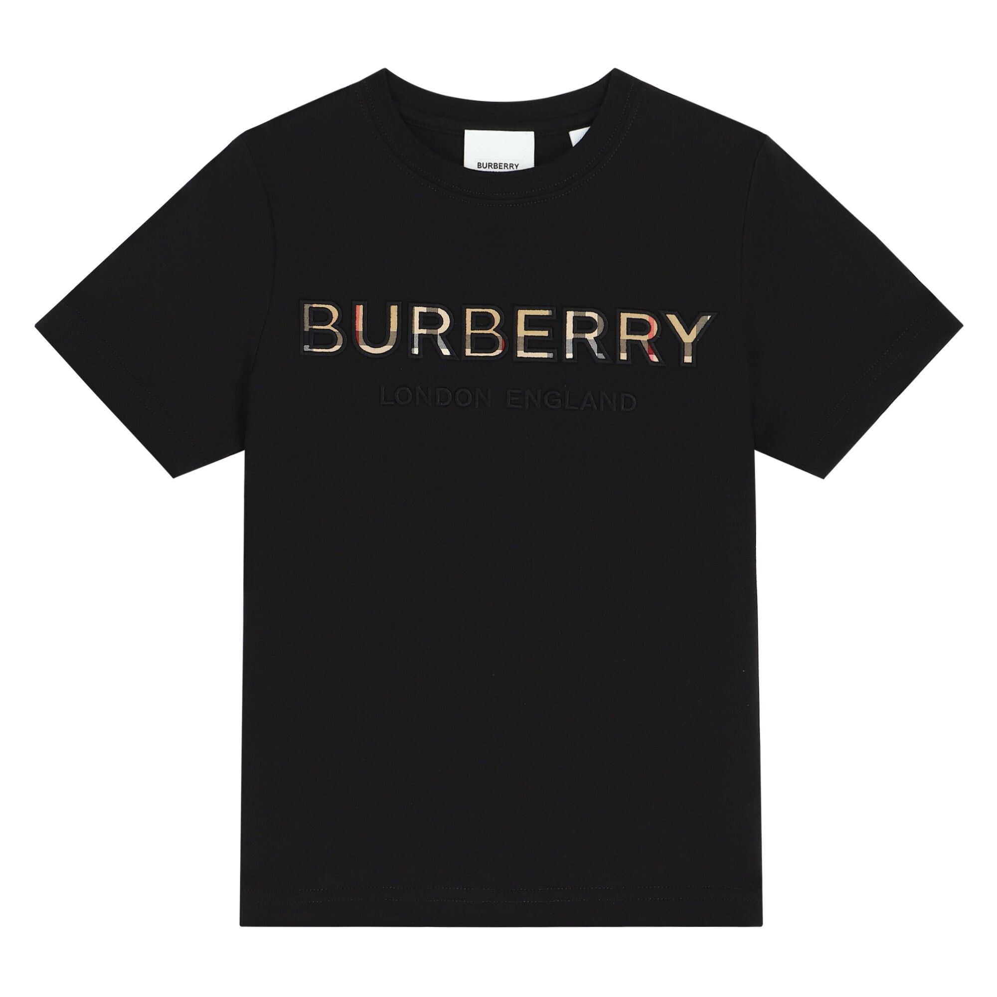 Burberry Black Logo T Shirt Junior Couture UK