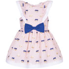 Girls Pink & Blue Jacquard Dress, 1, hi-res