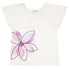 Girls White & Lilac Leggings Set, 1, hi-res