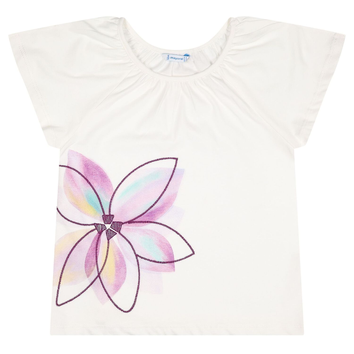 Girls White & Lilac Leggings Set, 1, hi-res