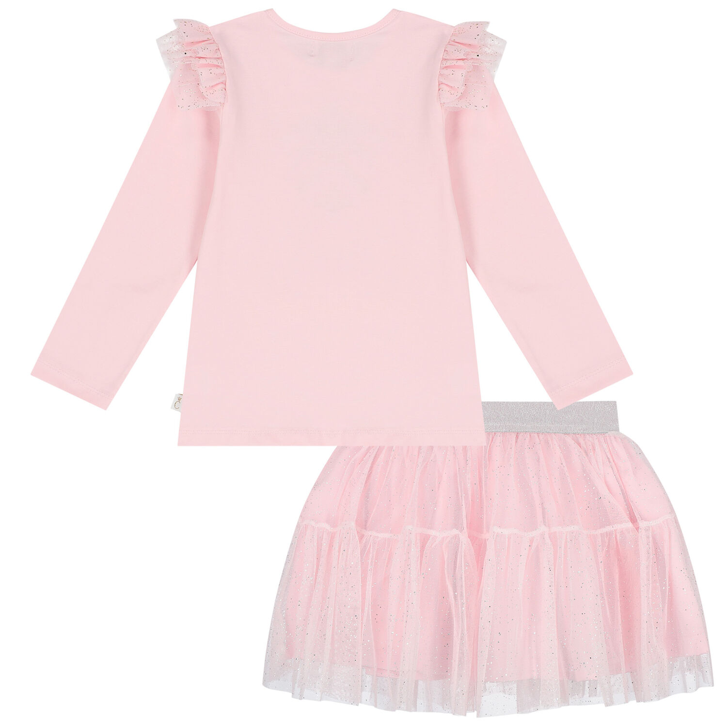 Girls Pink Fairy Tulle Skirt Set, 1, hi-res