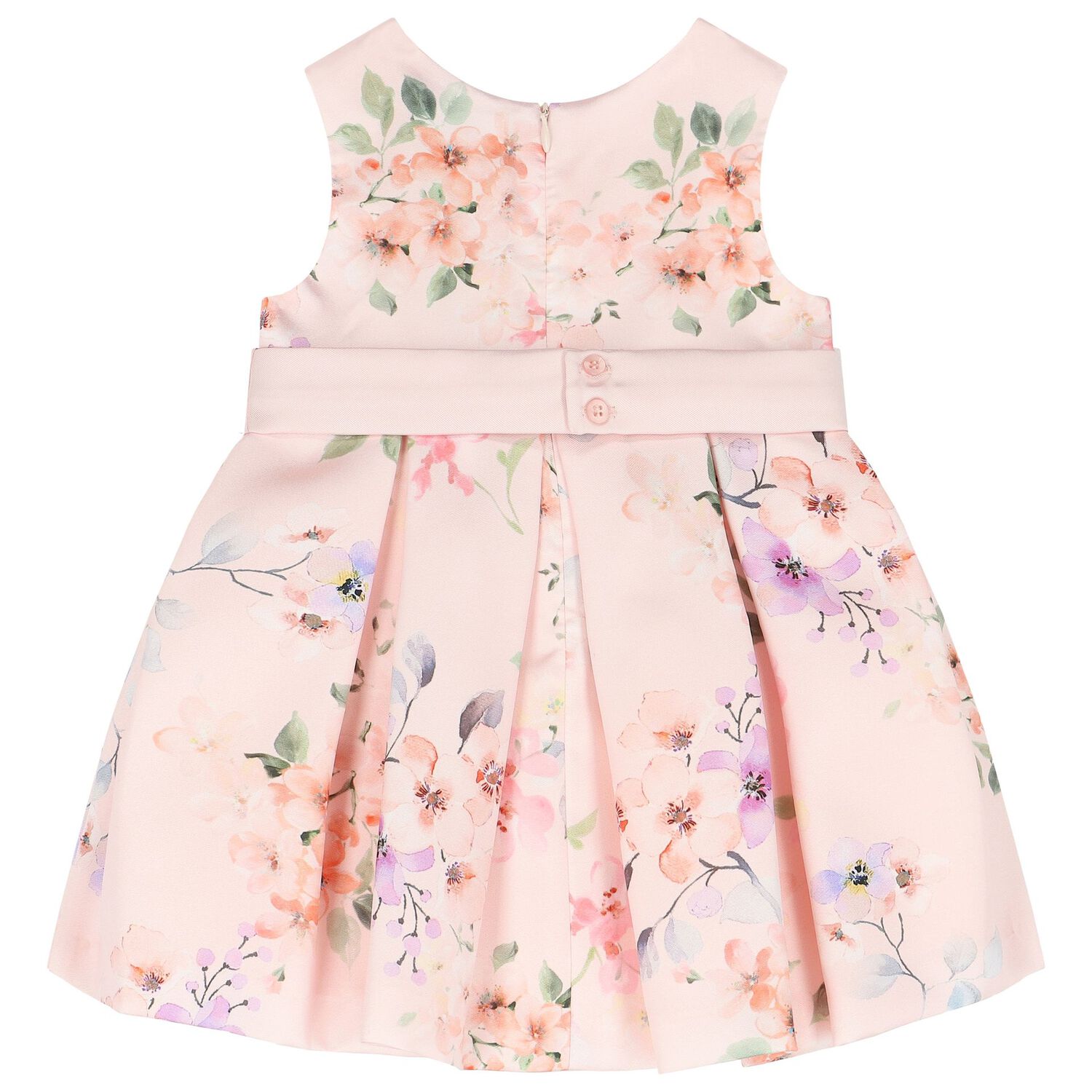 Younger Girls Pink Floral Dress, 1, hi-res image number null