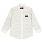 Boys White Logo Shirt, 1, hi-res