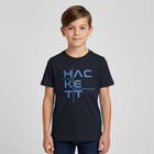 Boys Navy Blue Logo T-Shirt, 2, hi-res