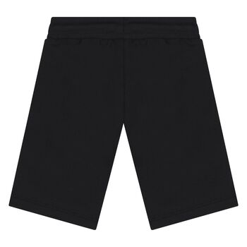 Younger Boys Black Logo Shorts