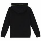 Boys Black Logo Zip Up Top, 1, hi-res