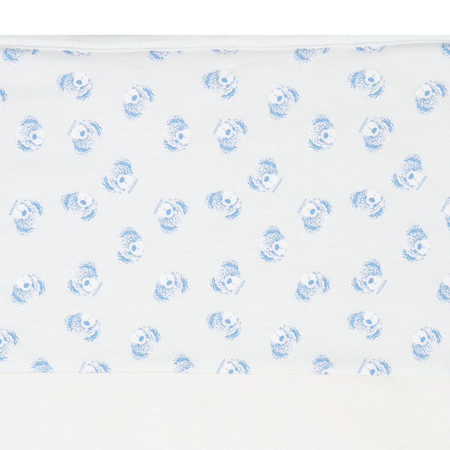Baby Boys White & Blue Teddy Bear Logo Blanket , 2, hi-res