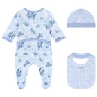 Baby Boys Blue Logo Babygrow Gift Set, 1, hi-res