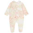 Baby Girls Ivory, Pink & Beige Geo Map Babygrow Set, 1, hi-res