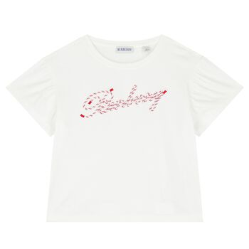 Girls Ivory Logo T-Shirt