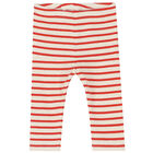 Younger Girls Ivory & Orange Leggings Set, 1, hi-res