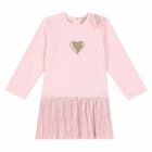 Younger Girls Pink Dress, 1, hi-res