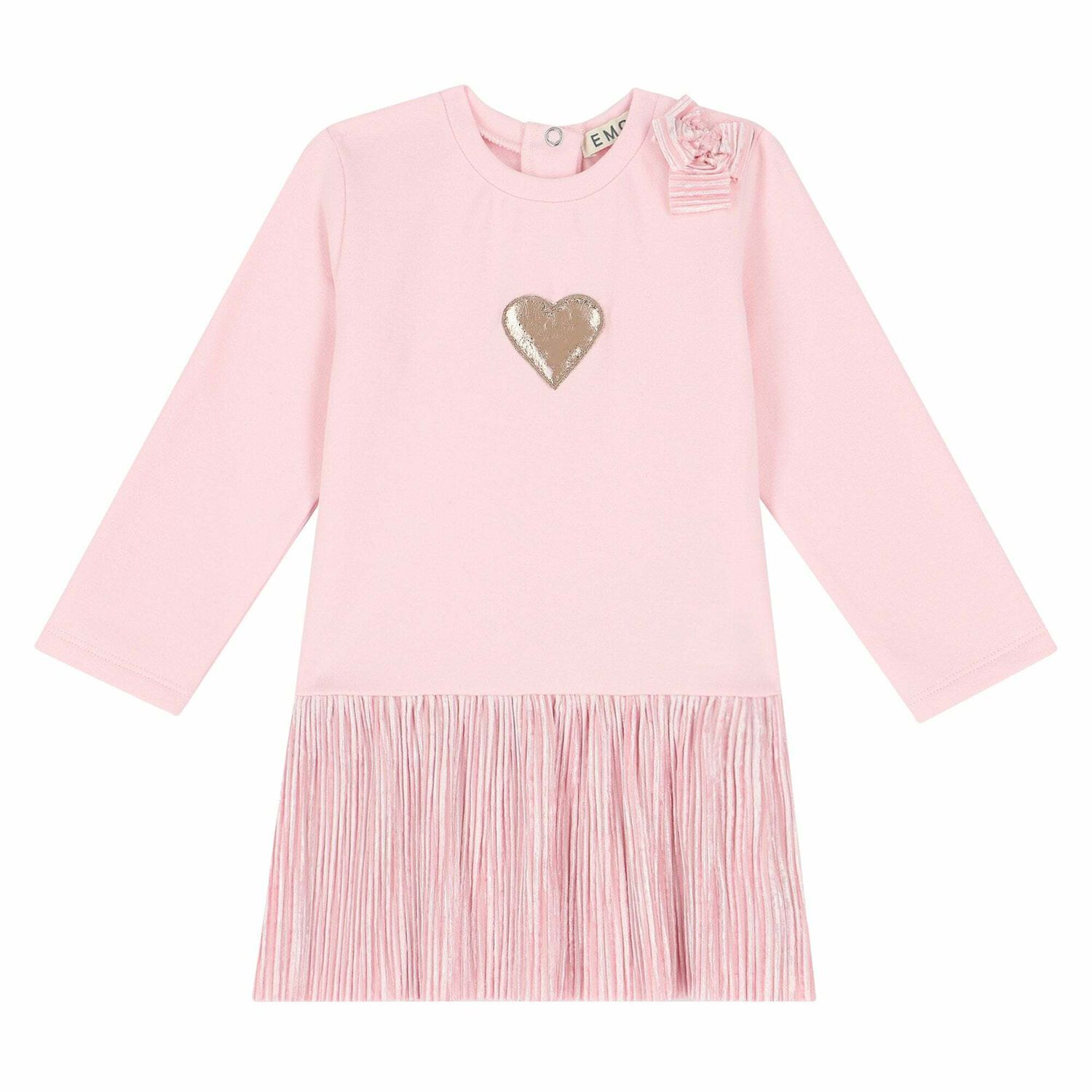 Younger Girls Pink Dress, 1, hi-res