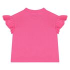 Younger Girls Pink & White Teddy Bear Logo Skirt Set, 2, hi-res