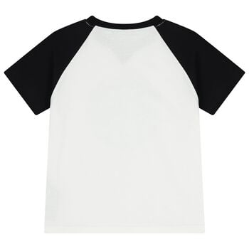 Boys Black & White Logo T-Shirt       