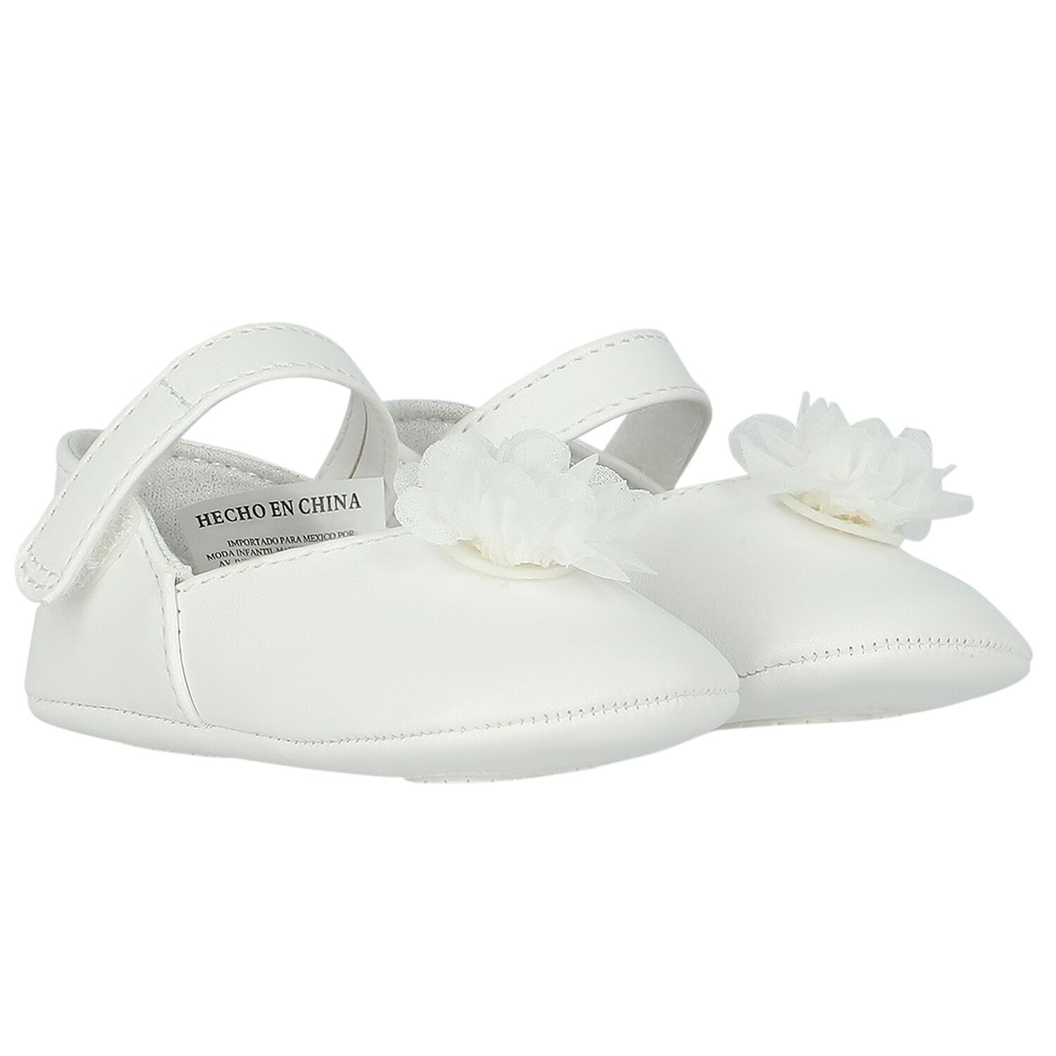 Baby Girls White Pre Walker Shoes, 1, hi-res image number null