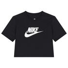 Girls Black & White Logo T-Shirt, 1, hi-res