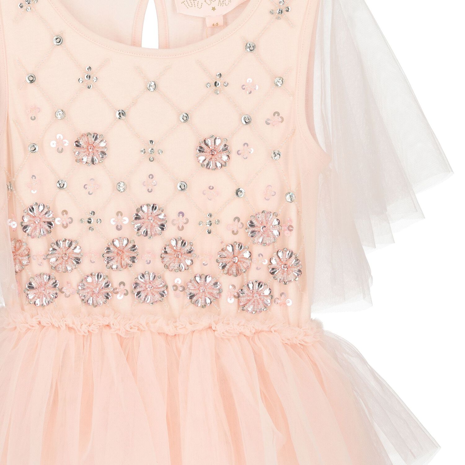 Girls Pink Tulle Dress, 1, hi-res