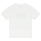Boys White Logo T-Shirt, 1, hi-res