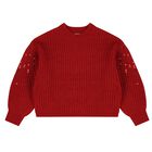 Girls Red Embellished Sequin Skirt Set, 1, hi-res