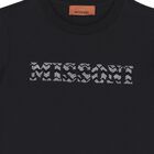 Girls Black Logo T-Shirt, 2, hi-res