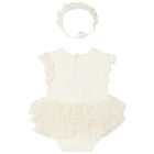 Baby Girls Ivory Tulle Bodysuit & Headband Set, 2, hi-res