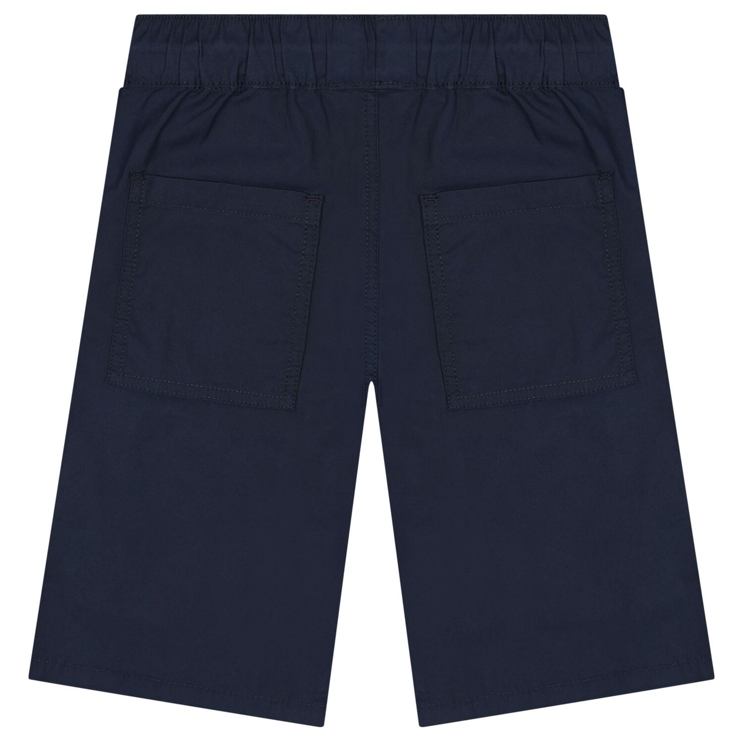 Boys Navy Blue Logo Shorts, 1, hi-res