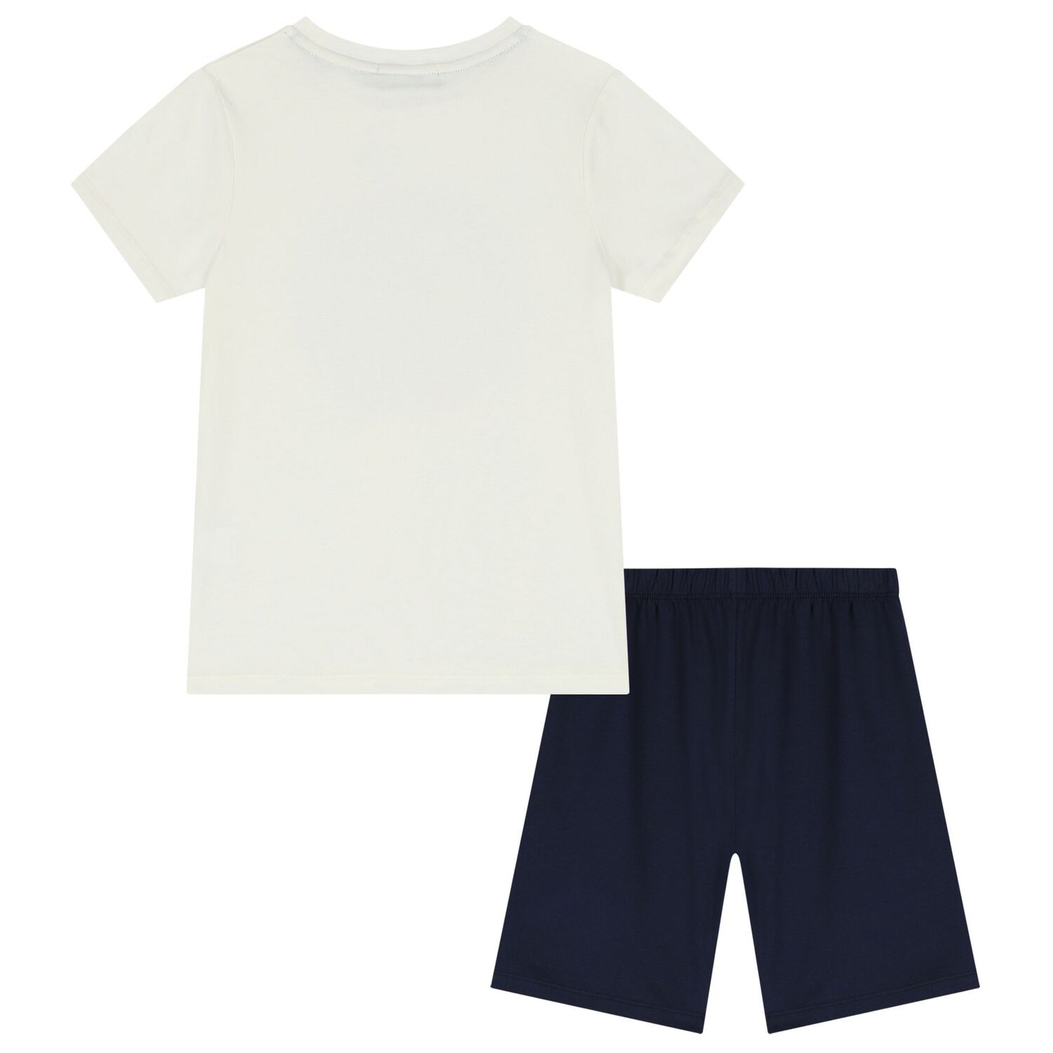 Boys White & Navy Blue Logo Pyjamas, 1, hi-res image number null