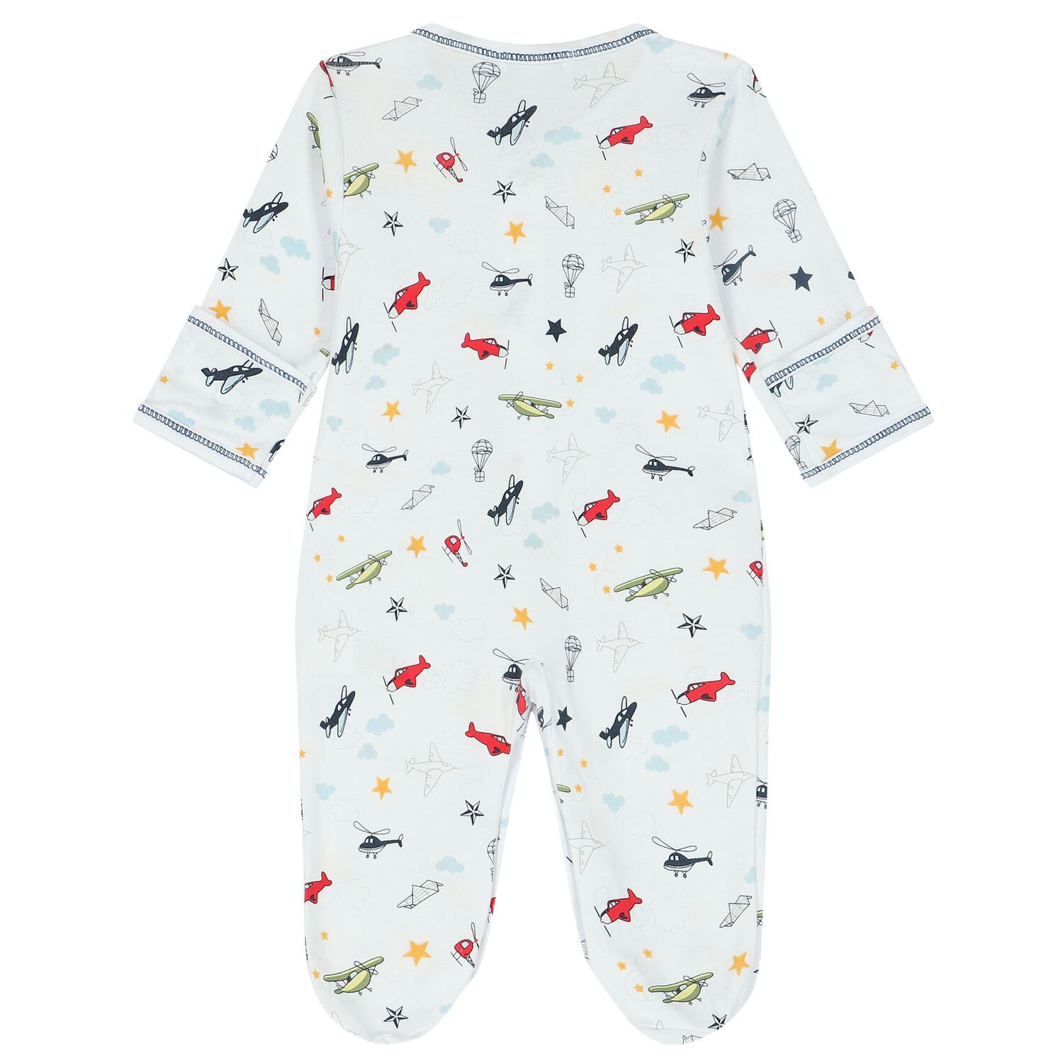 Baby Boys White Airplane Babygrow Gift Set, 1, hi-res