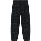 Boys Black Logo Joggers, 1, hi-res